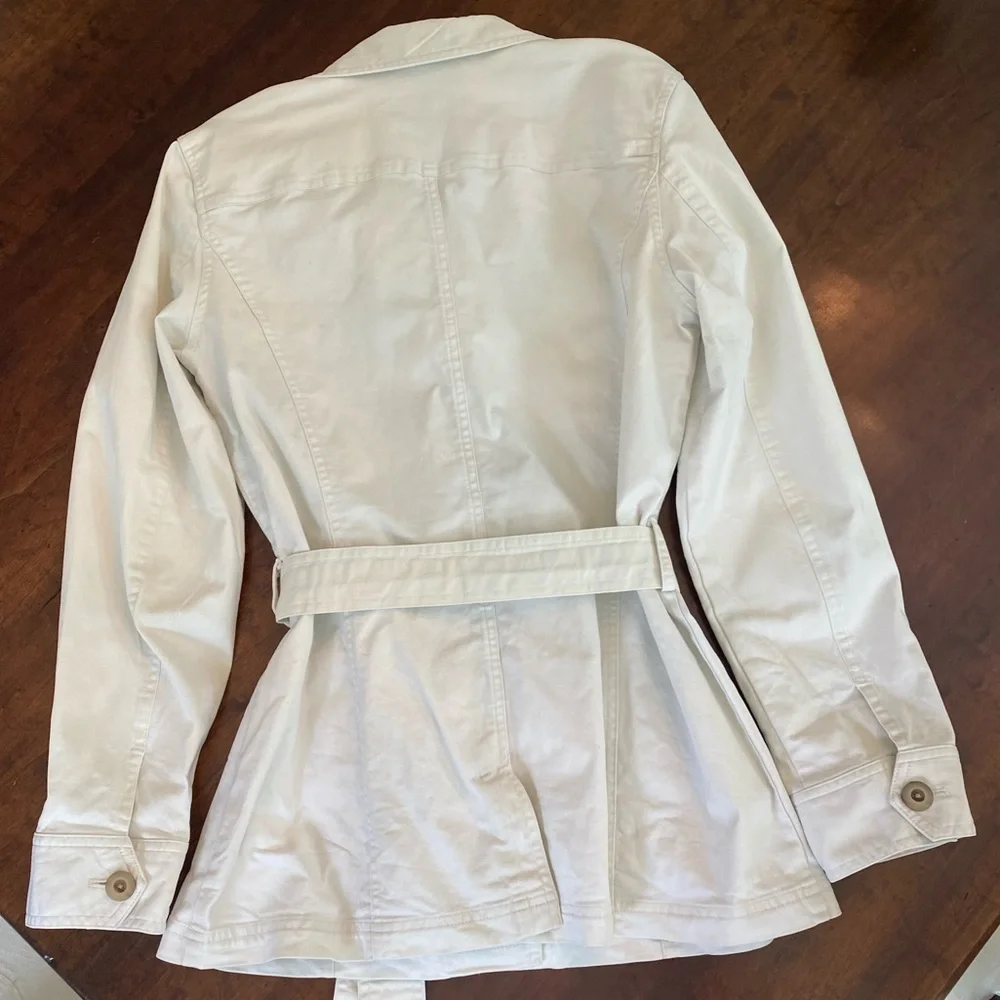 Talbots Light Tan Utility Jacket with Belt NWOT - Picture 3 of 7
